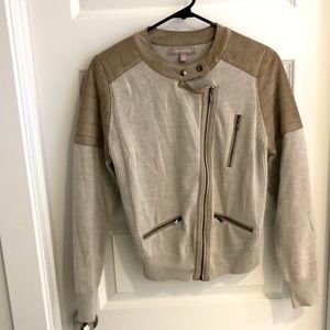 Suede Moto sweater/jacket